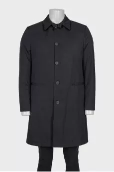 Men's black coat with tag