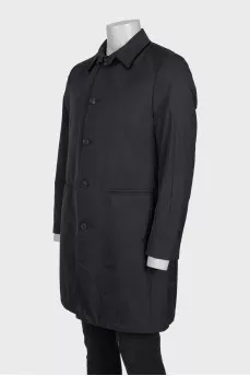 Men's black coat with tag