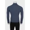 Men's blue wool turtleneck