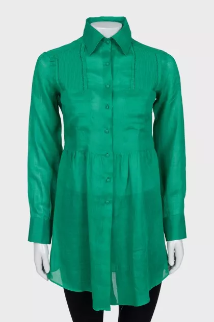 Long green blouse