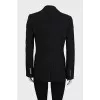 Fitted wool button-down jacket