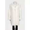 Oversized cardigan with a button