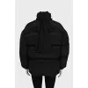 Silk down jacket with a zipper
