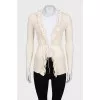 Fitted cardigan in cashmere and silk