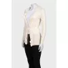 Fitted cardigan in cashmere and silk