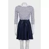 Fitted striped dress with tag