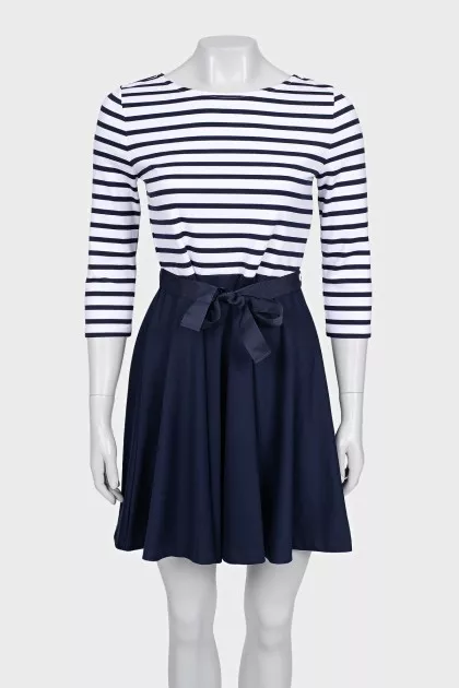 Fitted striped dress with tag