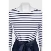 Fitted striped dress with tag