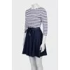 Fitted striped dress with tag