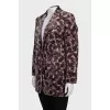 Velvet jacket with a round print