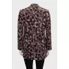 Velvet jacket with a round print