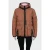 Oversized jacket with detachable sleeves