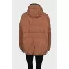 Oversized jacket with detachable sleeves