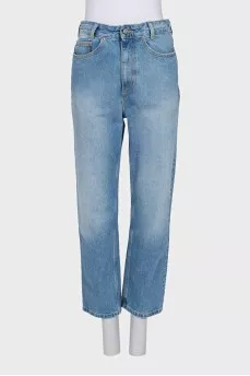 Джинсы straight fit синего цвета