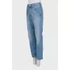 Blue straight fit jeans