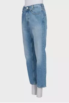 Джинсы straight fit синего цвета