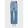 Blue straight fit jeans