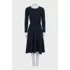 Платье черного цвета с длинным рукавом 