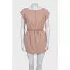 Beige dress with elastic band