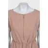 Beige dress with elastic band