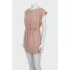 Beige dress with elastic band