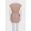 Beige dress with elastic band