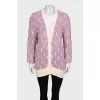 Purple knitted cardigan