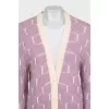 Purple knitted cardigan
