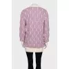 Purple knitted cardigan