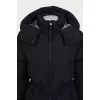 Fitted down jacket with a detachable hood