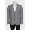 Men's single-breasted jacket with a small print