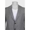 Men's single-breasted jacket with a small print