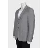 Men's single-breasted jacket with a small print