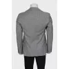 Men's single-breasted jacket with a small print