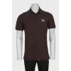 Men's straight-cut polo shirt with logo