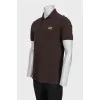 Men's straight-cut polo shirt with logo