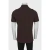 Men's straight-cut polo shirt with logo