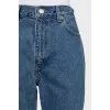 Straight-leg jeans with a mid-rise waist