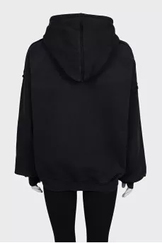 Black hoodie with print