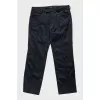 Men's cropped trousers with pockets