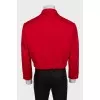 Men's cropped red cardigan