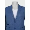 Men's light blue jacket with a small print