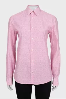 Straight-cut shirt with a small print