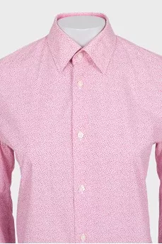 Straight-cut shirt with a small print