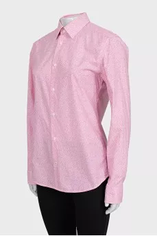 Straight-cut shirt with a small print