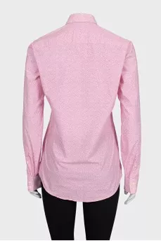 Straight-cut shirt with a small print