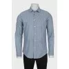 Men's green printed shirt