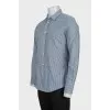 Men's green printed shirt