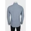 Men's green printed shirt