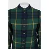 Green woolen checkered shirt